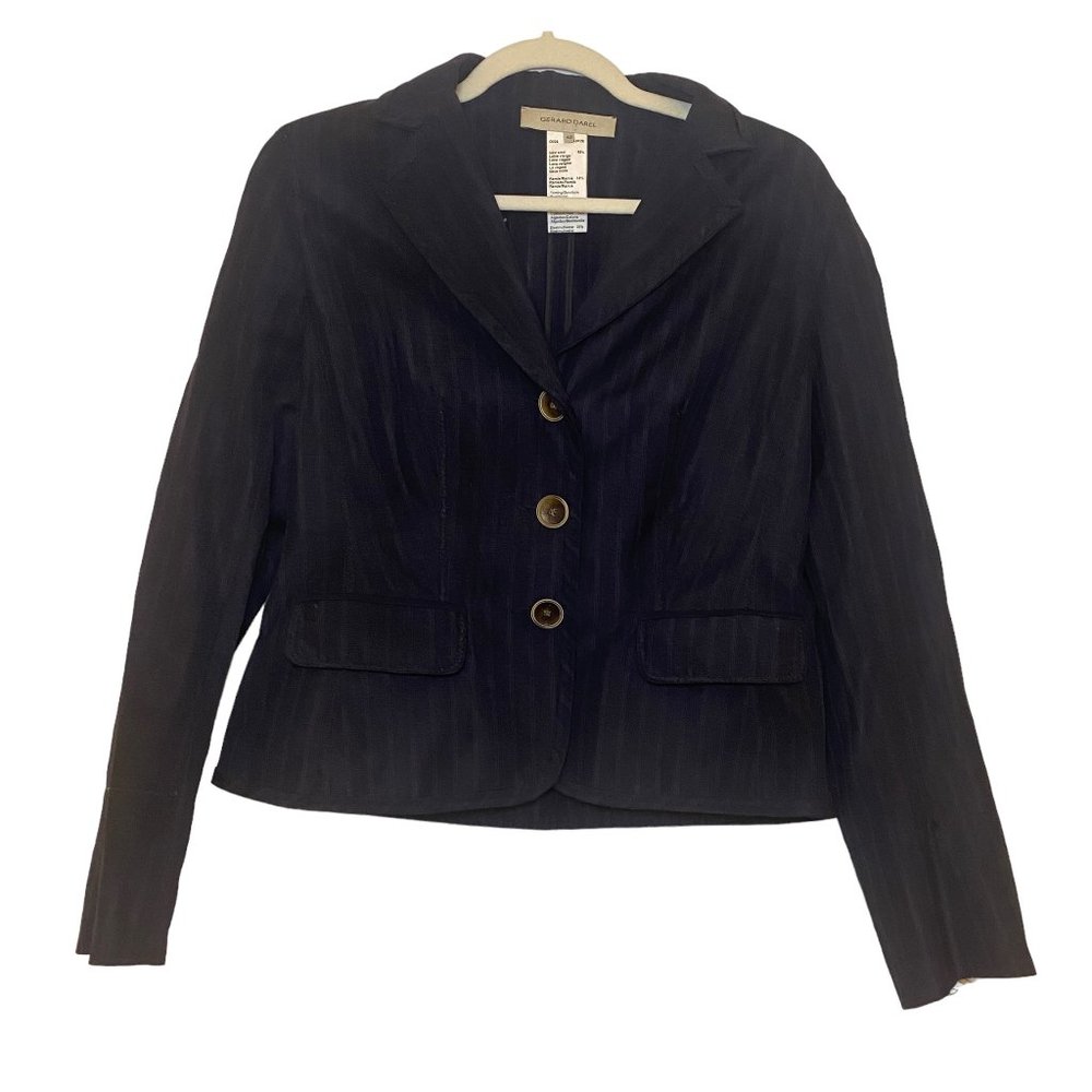 Gerard Darel Navy Wool Blazer Size FR 42/ US 10 - Picture 4 of 9
